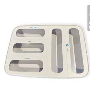 Plastic Bag Organizer. White.